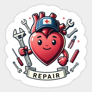 Repair heart cute design for health workers Sticker